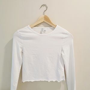 H&M crop white top